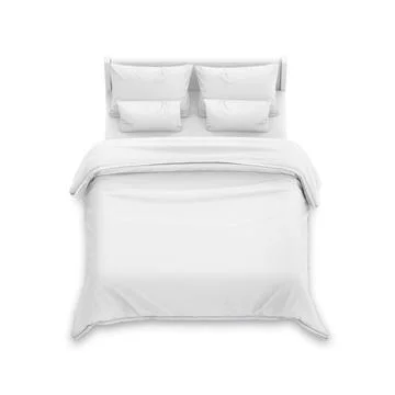 A Double Bed image isolated on a white background Stock Illustration