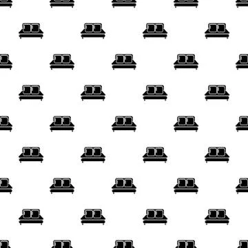 Double bed pattern seamless Stock Illustration