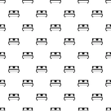 Double bed pattern, simple style Illustrazione stock