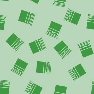 Double bed top view glyph vector seamless pattern イラスト素材
