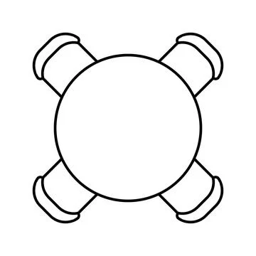 Double bed top view line icon vector illustration Stock Illustration