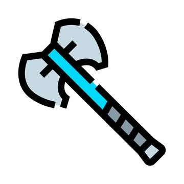 Double bladed axe for ancient warriors and battle Stock Illustration