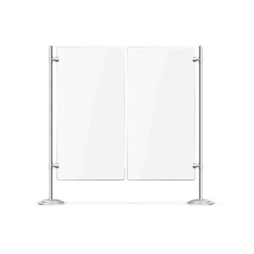 Double Blank Glass Door. Vector Stock Illustration