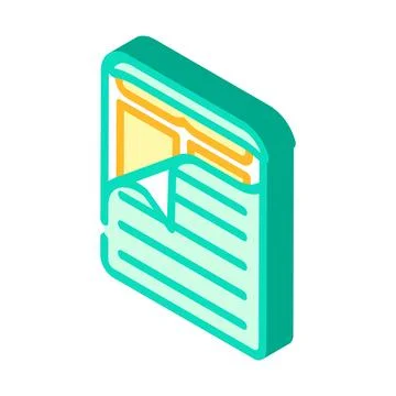 Double blanket sleeping bag isometric icon vector illustration イラスト素材