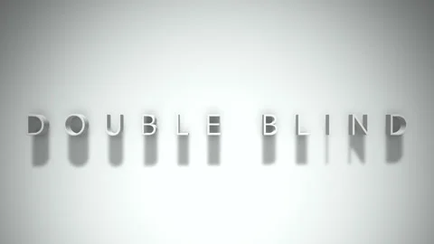 Double blind 3D title animation with shadows on a white background Stock Footage 298000686