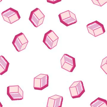 Double brick isometric icon seamless pattern Illustrazione stock