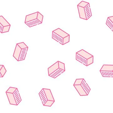 Double brick vector seamless pattern Stock Illustration