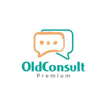 Double bubble chat talk consulting logo icon vector design illustration graph Stock Illustration