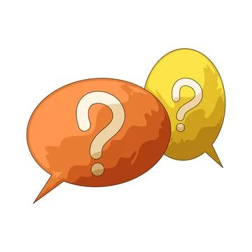 Double bubbles with question illustration Stock Illustration