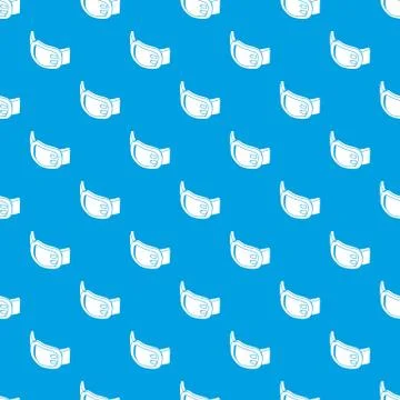 Double buckle belt pattern vector seamless blue Ilustração Stock