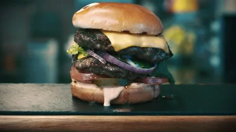 Double Burger Stock Footage 63150214