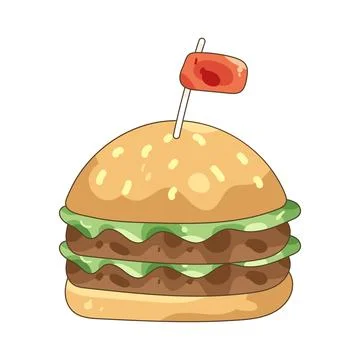 Double burger Stock Illustration