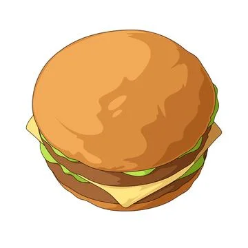 Double Burger illustration Stock Illustration