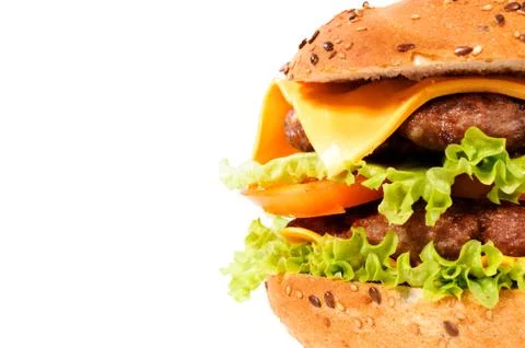 Double burger Stock Photos