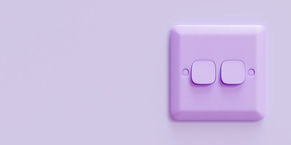 Double Button Switch 3D Illustration Background Stock Illustration