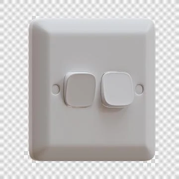 Double Button Switch 3D Illustration Illustrazione stock