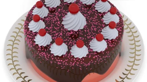 Double cake with sprinkles Stock Footage 305575176