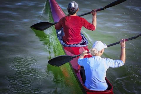 Double canoe Stock Photos