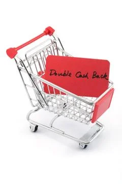 Double cash back Foto stock
