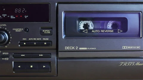 Double Cassette Deck Stock Footage 58798768