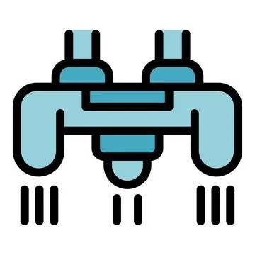 Double ceiling fire sprinkler protecting building from fire Stock Illustration