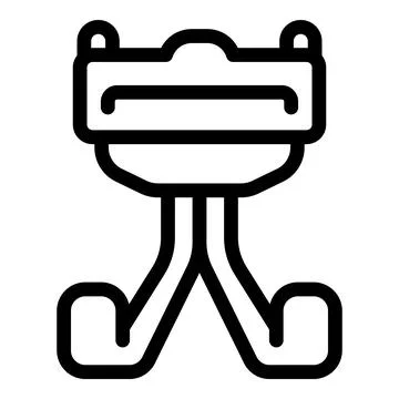 Double ceiling hook icon, hanging hook for kitchen utensils and pans Stock Illustration