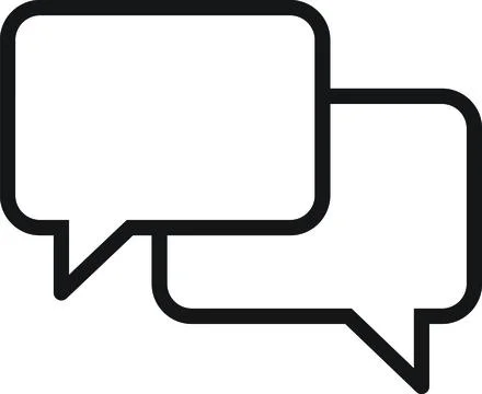 Double Chat Bubbles Discussion Stock Illustration