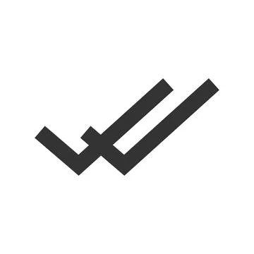 Double check icon logo design template isolated illustration Stock Illustration