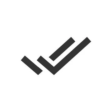 Double check icon logo design template isolated illustration Stock Illustration