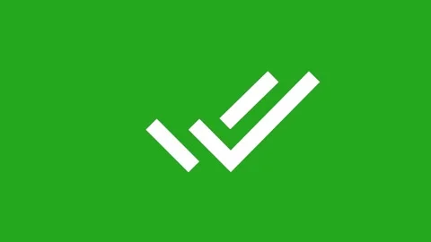 Double Checkmark Twin Tick Green Screen Delivered Read Icon Animation Vidéo 333559536