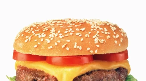 A double cheeseburger Stock Footage 8574359