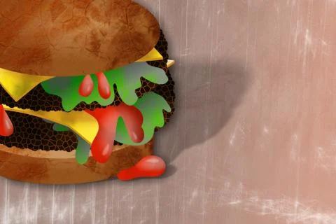 Double Cheeseburger Stock-Illustration