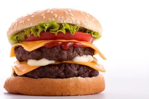 Double cheeseburger Foto stock