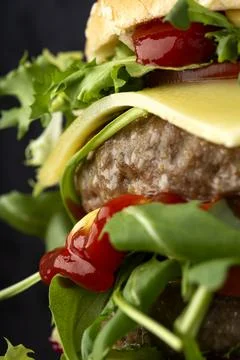 Double cheeseburger Stock Photos