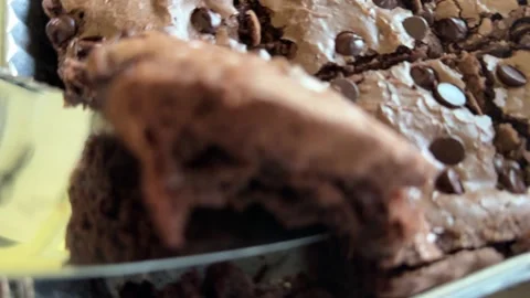 Double Chocolate Chip Brownies Papa Johns Dessert Video stock 341695481
