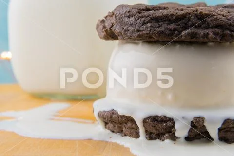 Double Chocolate Cookie Meltdown Stock Photos