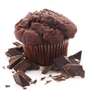 Double Chocolate Muffin Stock Photos