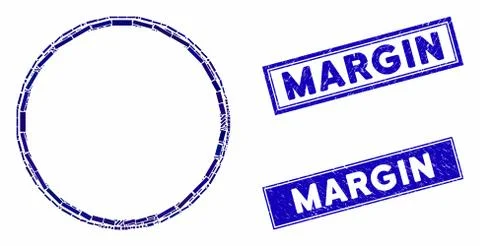 Double Circle Frame Mosaic and Distress Rectangle Seals Stock Illustration