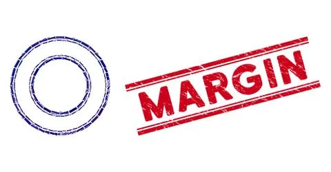 Double Circle Frame Mosaic and Grunge Margin Watermark with Lines Stock-Illustration