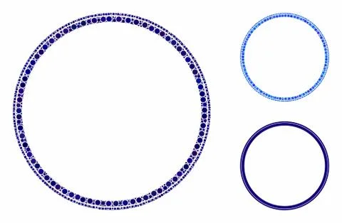 Double circle frame Mosaic Icon of Circle Dots Stock Illustration
