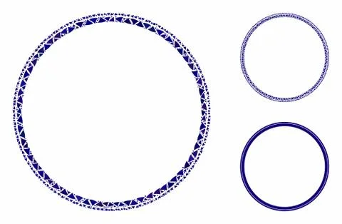 Double circle frame Mosaic Icon of Bumpy Elements Stock Illustration