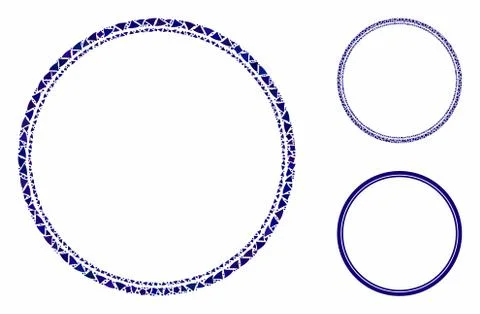 Double circle frame Mosaic Icon of Bumpy Items Stock Illustration