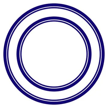 Double Circle Frame Template Stock Illustration