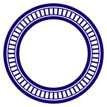 Double Circle Frame Template Stock Illustration