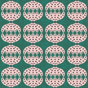 A double clam shells seamless vector pattern Illustrazione stock