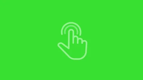 Double Click Hand Clicking Gesture Green Screen Animation 4K Stock Footage 329174815