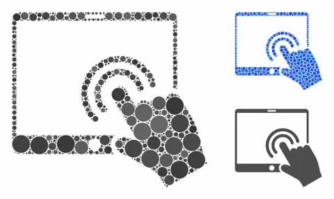 Double Click Tablet Composition Icon of Circle Dots Stock Illustration