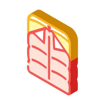 Double cocoon sleeping bag isometric icon vector illustration Stockillustratie