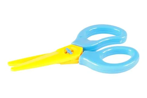 Double color plastic scissors Stock Photos