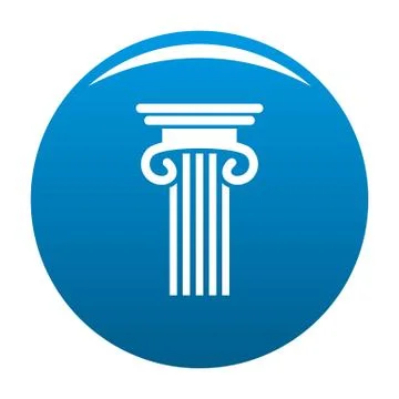 Double columned column icon blue Stock Illustration